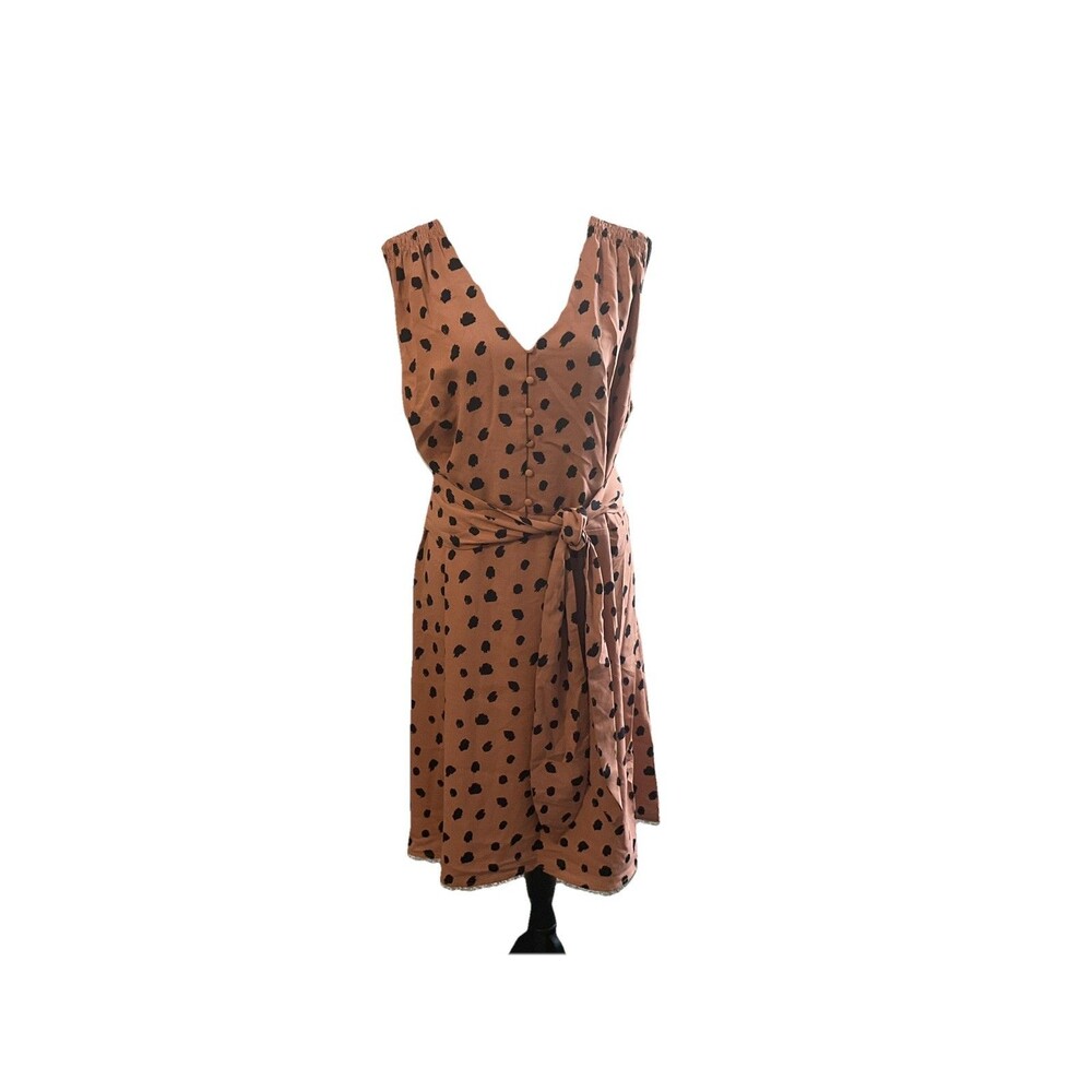 41 HAWTHORN Leopard Print Shift Dress Size 2X New Romantic Glam Boho Chic